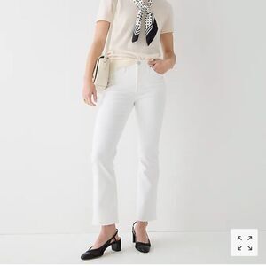 J. Crew Petite 9" demi-boot crop jean in white wash*